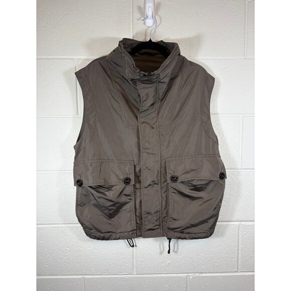 Vintage Y2K Burberry Hunting Utility Vest Mens Large Khaki Tactical Outdoor - Picture 1 of 8